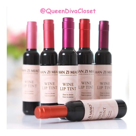 6 Wine Bottle Liquid Lipstick Set Matte & Velvet Finish Waterproof Lip Glosses - Picture 3 of 8